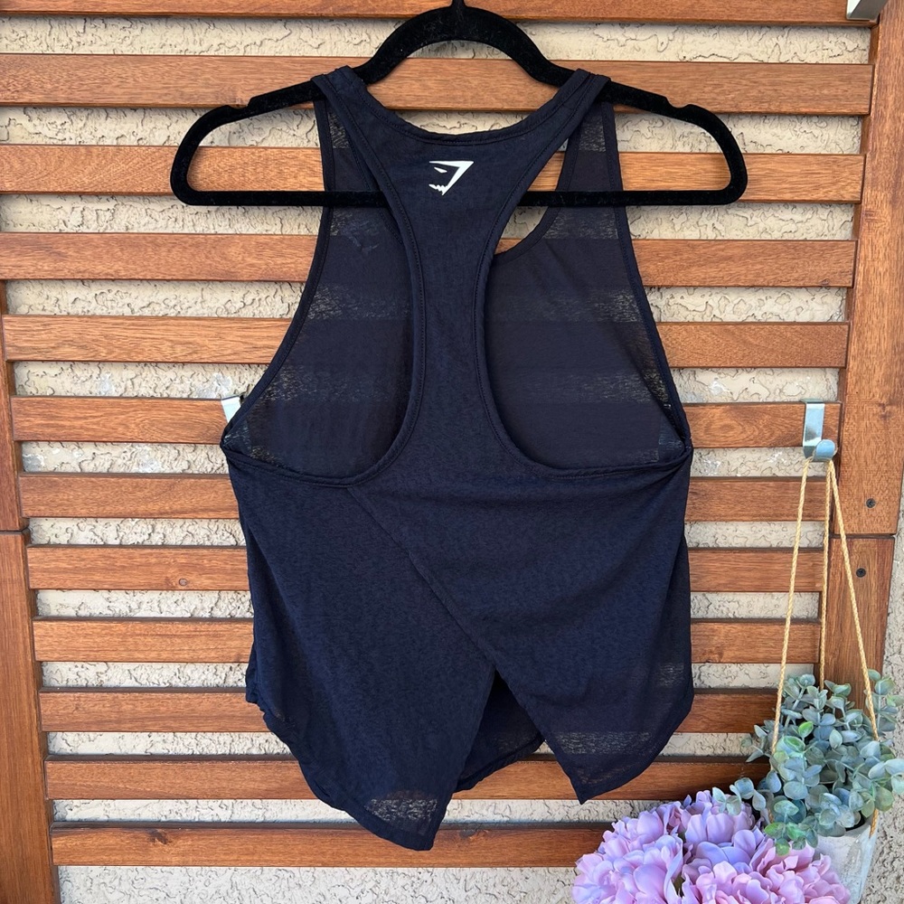 Gymshark Open/Split Back Tank Black